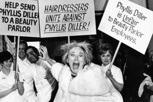 Phyllis Diller vs Hairdressers